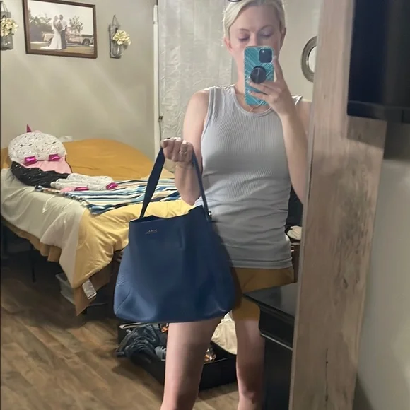 Furla Capriccio M blue leather hobo bag - Picture 12 of 12